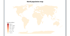 Choropleth World population map