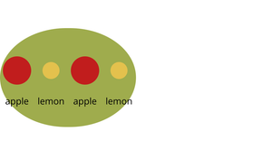 Bowl of fruits with transition
