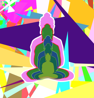 Fork of Fork of Fork of Fork of Fork of Fork of Buddha in colors -overlapping Buddha