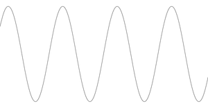 Sine wave with line