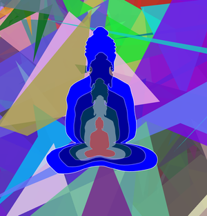 Fork of Fork of Fork of Fork of Fork of Buddha in colors -overlapping Buddha