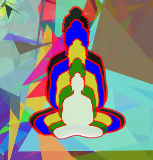 Fork of Fork of Fork of Fork of Fork of Buddha in colors -overlapping Buddha