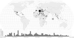 World Map-Migrant Deaths-Grayscale