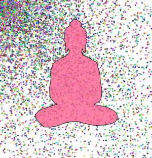 Buddha in colors -white background Buddha