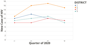 Number of HIV New Case (by Quarter)