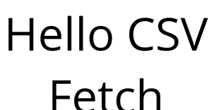 Loading CSV data
