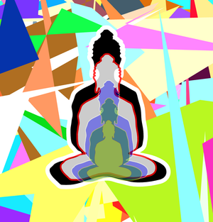 Fork of Fork of Fork of Fork of Fork of Buddha in colors -overlapping Buddha