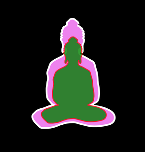 Fork of Fork of Fork of Fork of Fork of Buddha in colors -overlapping Buddha