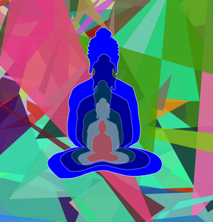 Fork of Fork of Fork of Fork of Fork of Fork of Buddha in colors -overlapping Buddha