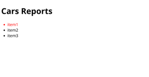 Html cars reports