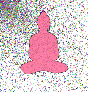 Buddha in colors -white background Buddha