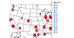 NBA Teams Mapping