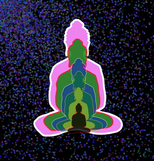 Fork of Fork of Fork of Fork of Fork of Fork of Buddha in colors -overlapping Buddha