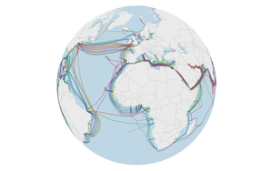 Submarine Cables (Globe with Panning & Zooming)
