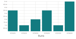 Stylized React Bar Chart with Axes - w/ Run data