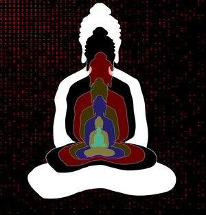 Fork of Fork of Fork of Fork of Buddha in colors -overlapping Buddha