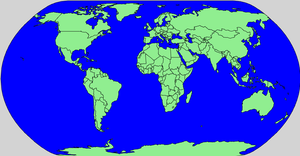 World Map with GeoNatural Projection using TopoJson Data