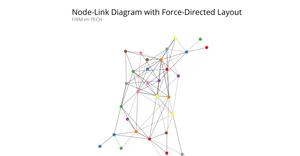 Node-link diagram with force-directed layout in D3