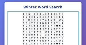 Winter word search