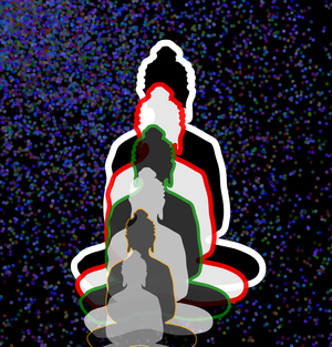 Fork of Fork of Fork of Fork of Fork of Buddha in colors -overlapping Buddha