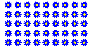 Flower pattern with D3 + symbols