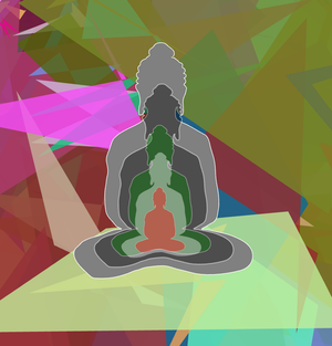 Fork of Fork of Fork of Fork of Fork of Buddha in colors -overlapping Buddha
