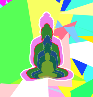 Fork of Fork of Fork of Fork of Fork of Fork of Buddha in colors -overlapping Buddha