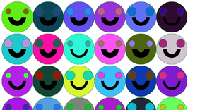 Smiley Face Part V and VI with ramdom color