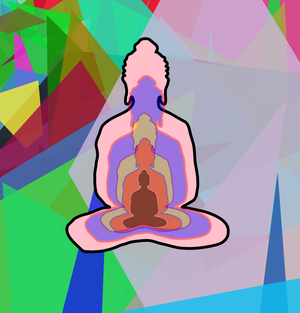 Fork of forking budha into 5 -overlapping Buddha