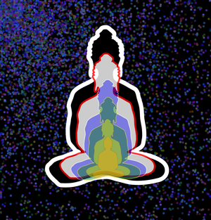 6 reflections of buddha without background