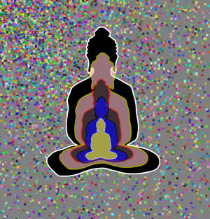 Fork of Fork of Fork of Fork of Buddha in colors -overlapping Buddha