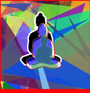 Fork of Fork of Fork of Fork of Fork of Buddha in colors -overlapping Buddha