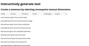 SVG text experiment - Generative poetry -3