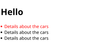 HTML Cars Report