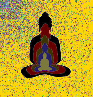 Fork of Fork of Fork of Buddha in colors -overlapping Buddha