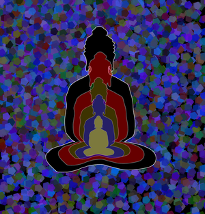 Fork of Fork of Fork of Fork of Buddha in colors -overlapping Buddha