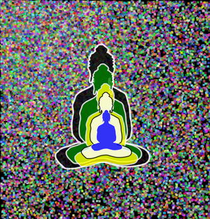 Fork of Buddha in colors