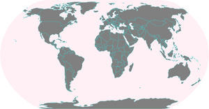 world map for Topojson data