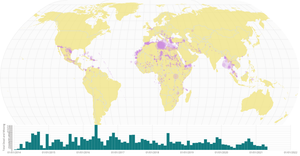 Combined map and histogram with Brushing