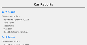 Fork of Fork of Car Reports