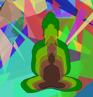 Fork of Fork of Fork of Fork of Fork of Buddha in colors -overlapping Buddha