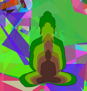 Fork of Fork of Fork of Fork of Fork of Buddha in colors -overlapping Buddha