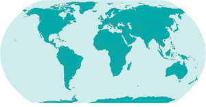 world map with the world Topojson data