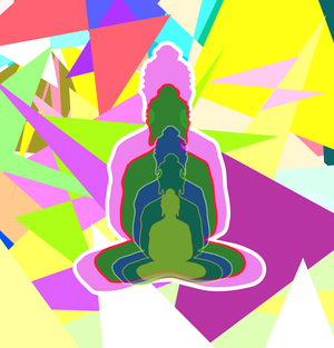 Fork of Fork of Fork of Fork of Fork of Fork of Buddha in colors -overlapping Buddha