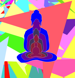 Fork of Fork of Fork of Fork of Buddha in colors -overlapping Buddha