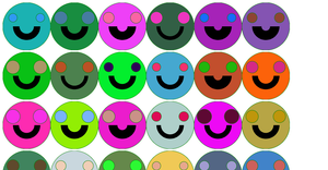 Smiley Face Part V and VI with ramdom color