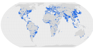 World Map with Cities with React & D3