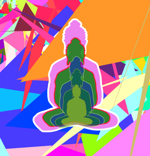 Fork of Fork of Fork of Fork of Fork of Fork of Buddha in colors -overlapping Buddha