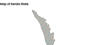 ICE-8 state Map of Kerala (Country: India)