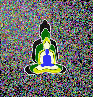Fork of Buddha in colors